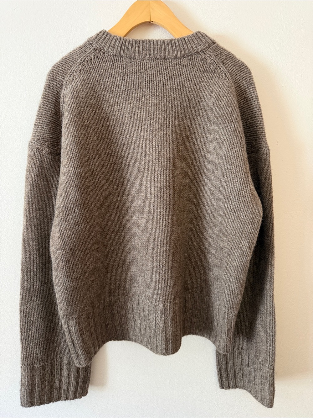 Sezane Dylan Jumper in Dark Taupe Size M - Picture 4 of 5